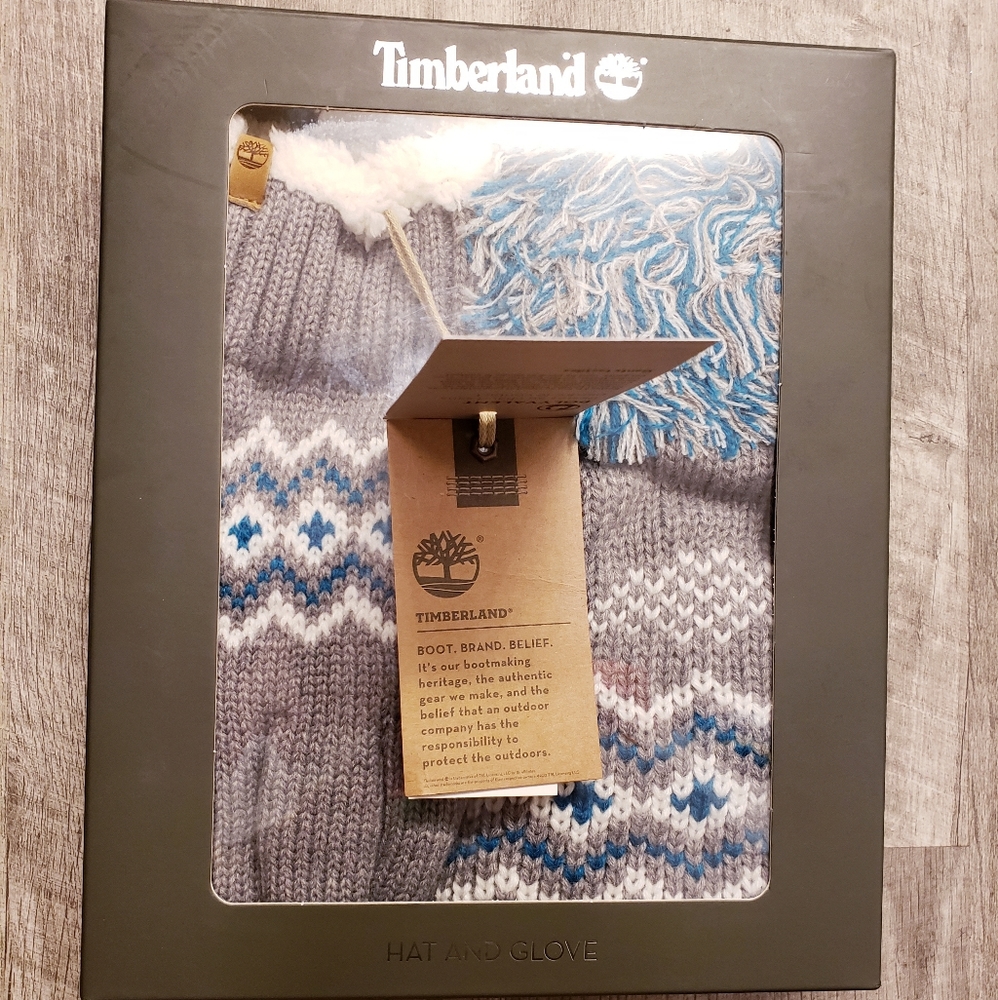 🆕️ Timberland Hat & Touchscreen Glove🧤 Box Set☃️ - Picture 4 of 13